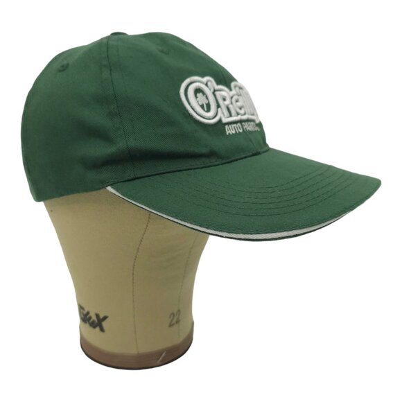 O'Reilly Auto Parts Embroidered Logo Strapback Cap Trucker Baseball Hat Green - Picture 3 of 13